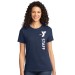 Ladies Heavy Weight 6.1oz 100% Cotton Tee - Vertical Staff Logo