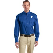 Mens Long Sleeve SuperPro Twill Shirt - Embroidered Y Logo