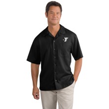 Mens Easy Care Camp Shirt - Embroidered Y Logo