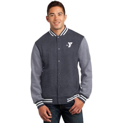 Mens Fleece Letterman Jacket  - Screen Print