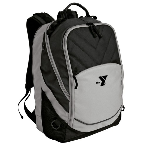 Computer Backpack holds up to a 17" Laptop - Embroidered Black Y Logo