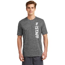 Mens Electric Heather Crew Neck Tee - Camp Staff Vertical / Y STAFF Back 