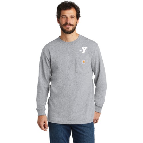 Adult Carhartt ® Workwear Pocket Long Sleeve T-Shirt - Screen Printed w/ Y Logo