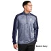 Mens PosiCharge® Electric Heather Colorblock 1/4-Zip Pullover - Screen Printed