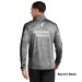 Mens PosiCharge® Electric Heather Colorblock 1/4-Zip Pullover - Screen Printed