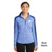 Ladies PosiCharge® Electric Heather Colorblock 1/4-Zip Pullover - Screen Printed