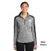 Ladies PosiCharge® Electric Heather Colorblock 1/4-Zip Pullover - Screen Printed