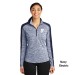Ladies PosiCharge® Electric Heather Colorblock 1/4-Zip Pullover - Screen Printed