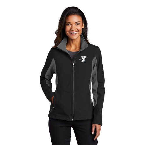 Ladies Core Colorblock Soft Shell Jacket - Embroidered