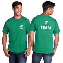 Adult 100% Cotton Tee - Y TEAM Front/Back - Screen Print