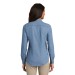 Ladies Long Sleeve Denim Shirt- Embroidered