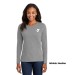 Ladies Long Sleeve 100% Cotton Tee  - Screen Print