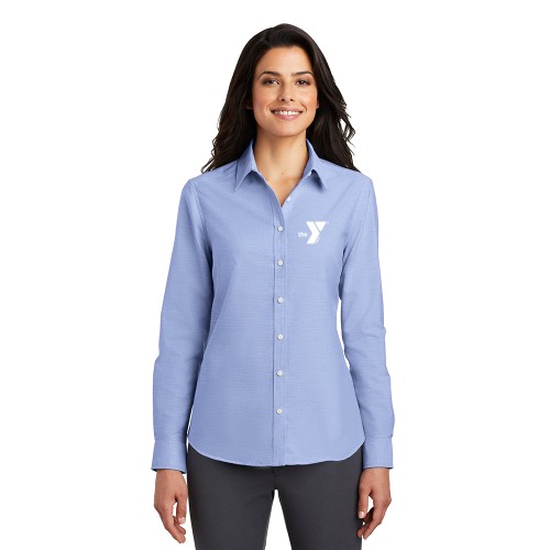 Ladies Long Sleeve SuperPro™ Oxford Shirt - Embroidered