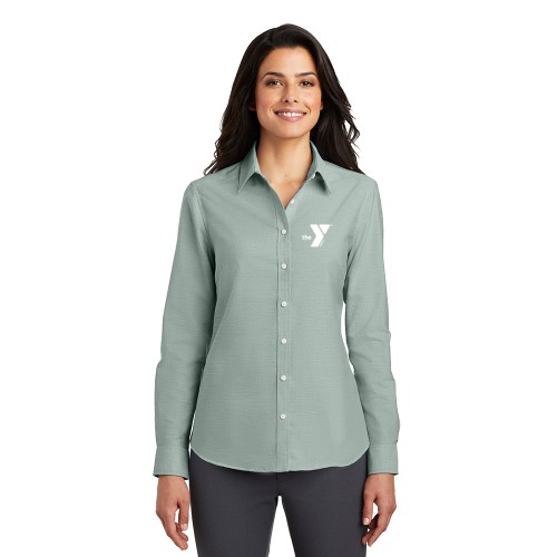 Ladies Long Sleeve SuperPro™ Oxford Shirt - Embroidered