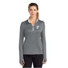 Ladies Nike Dri-FIT Stretch 1/2-Zip Cover-Up - Embroidered