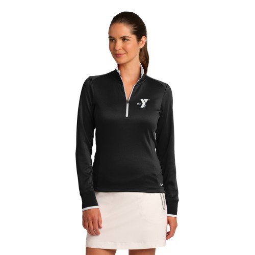 Ladies Nike Golf Dri-FIT 1/2-Zip Cover-Up - Embroidered