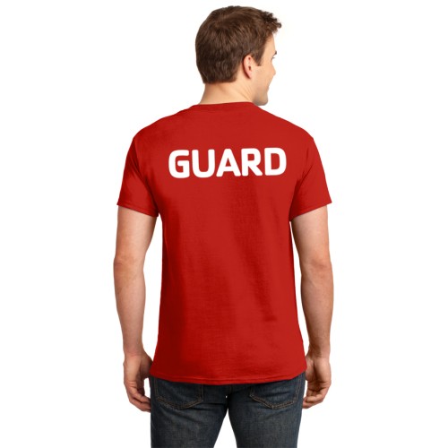 Adult TALL SIZE - GUARD 100% Cotton 6.1 oz Red Tee Shirt