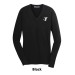 Ladie's V-Neck Sweater - Embroidered