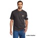 Adult Carhartt ® Short Sleeve Henley T-Shirt - Screen Printed w/ Y Logo on Sleeve