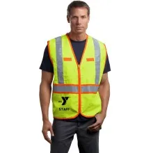 Adult ANSI 107 Class 2 Dual-Color Safety Facilities Vest - Printed