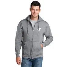 Adult Hooded Full Zip Sweat Shirt - Screen Print