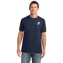 Mens "Out of Water" Swim Instructor Moisture-wicking  Jerzee Tee - YMCA Logo - Swim Instructor Back