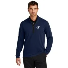 Mens Nike Textured 1/2-Zip Cover-Up - Embroidered