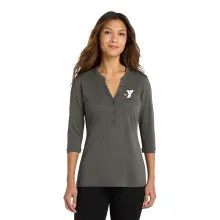 Women's UV Choice Pique Henley - Screen Printed