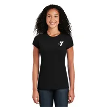 Ladies 100% Cotton™ Soft Ring Spun T-Shirt - Screen Printed w/ Left Chest Y Logo