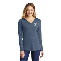 Women’s Long Sleeve Hoodie  - Screen Print w/ Left Chest Y Logo