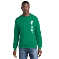 Adult Crewneck Sweatshirt - Screen Printed w/ Vertical STAFF